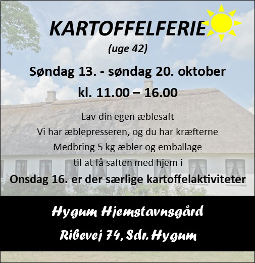 Hygum Hjemstavnsgård - kartoffelferie - 2024