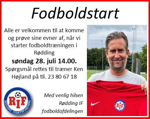 Rødding IF - fodboldstart efterår 2024