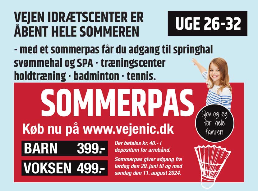 Vejencenter - sommerpas