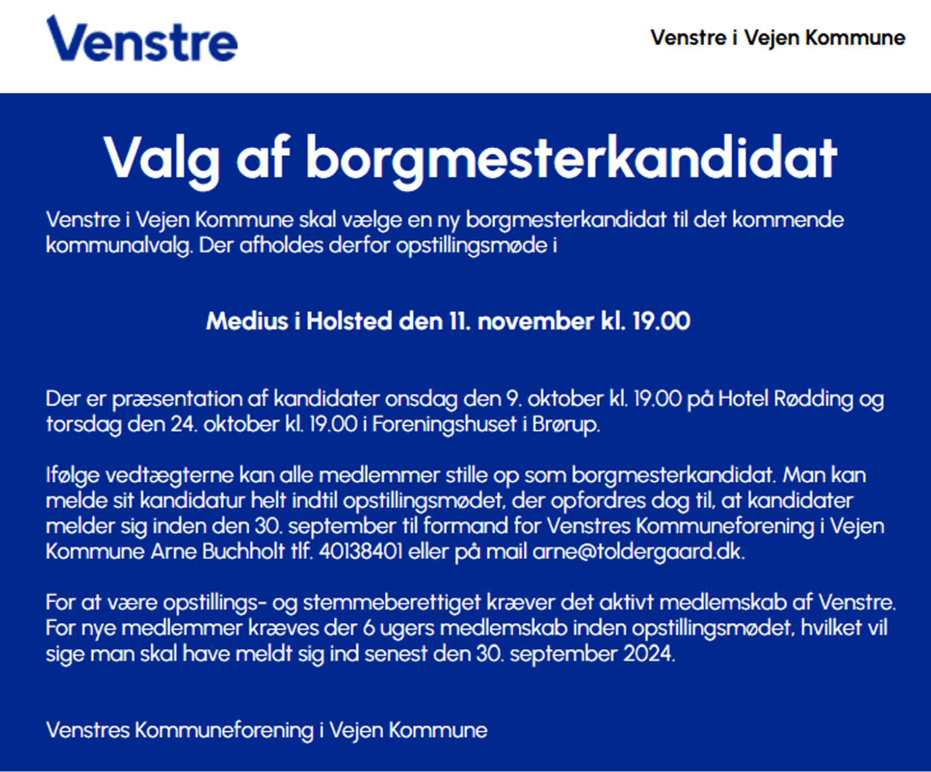 Venstre - borgmesterkandidat