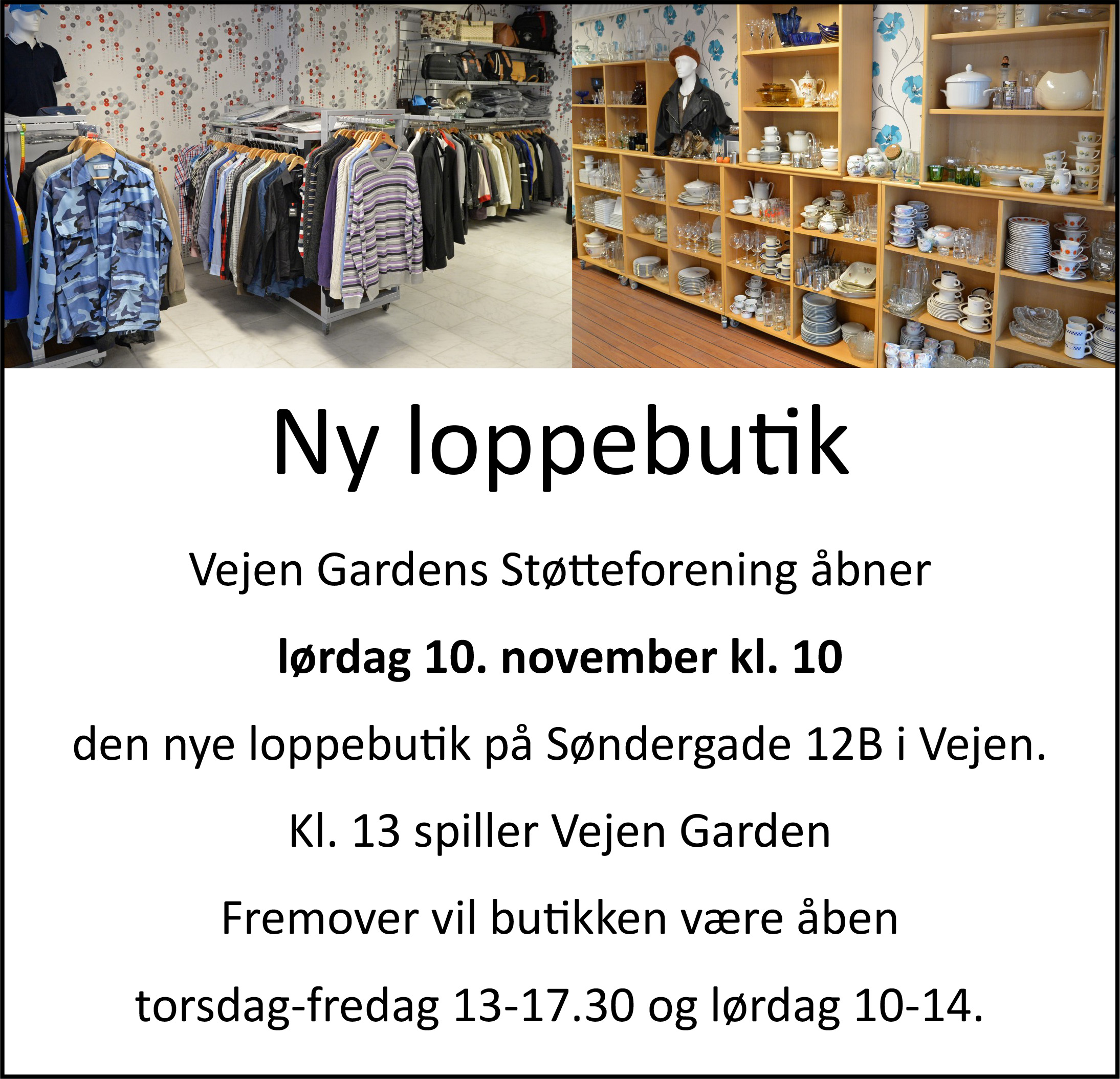 Vejen Garden - annonce - loppebutik