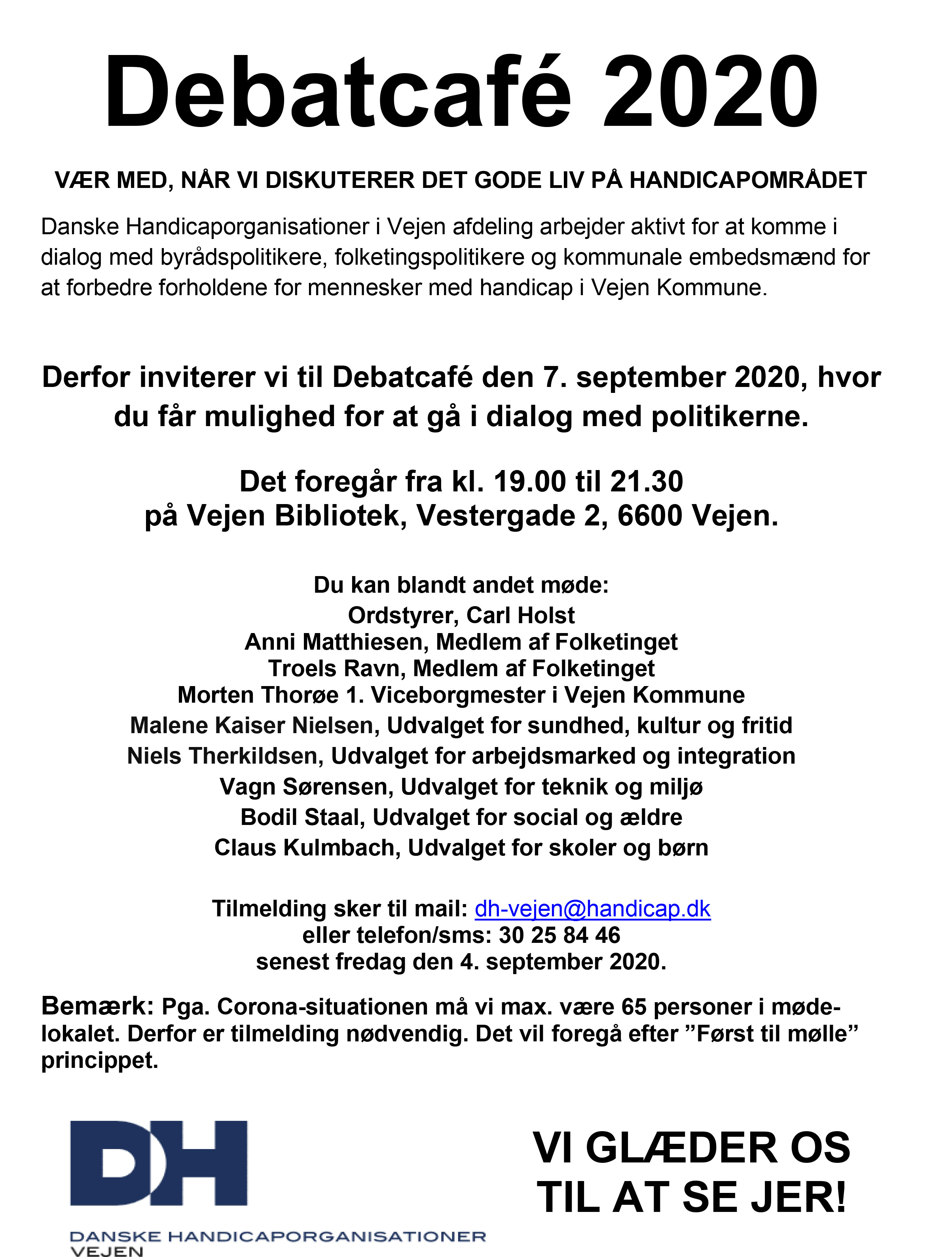 DH Vejen Debatcafé 7. september 2020