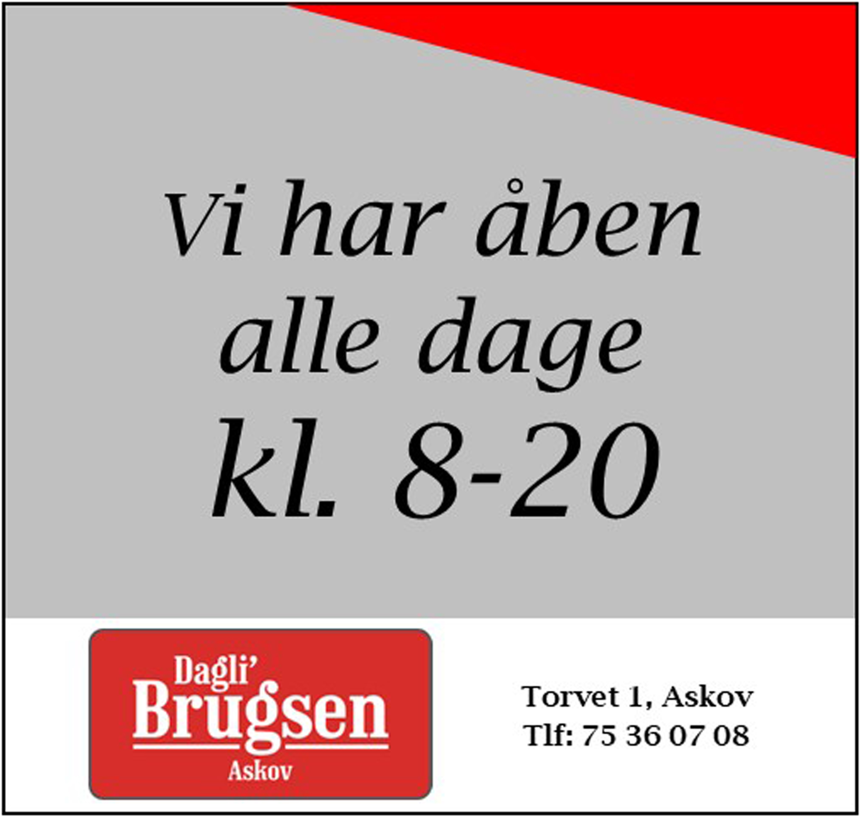 377 x 300 Dagli brugsen åben alle dage