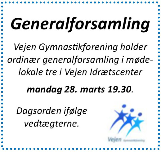 Vejen Gymnastikforening - generalforsamling 2022