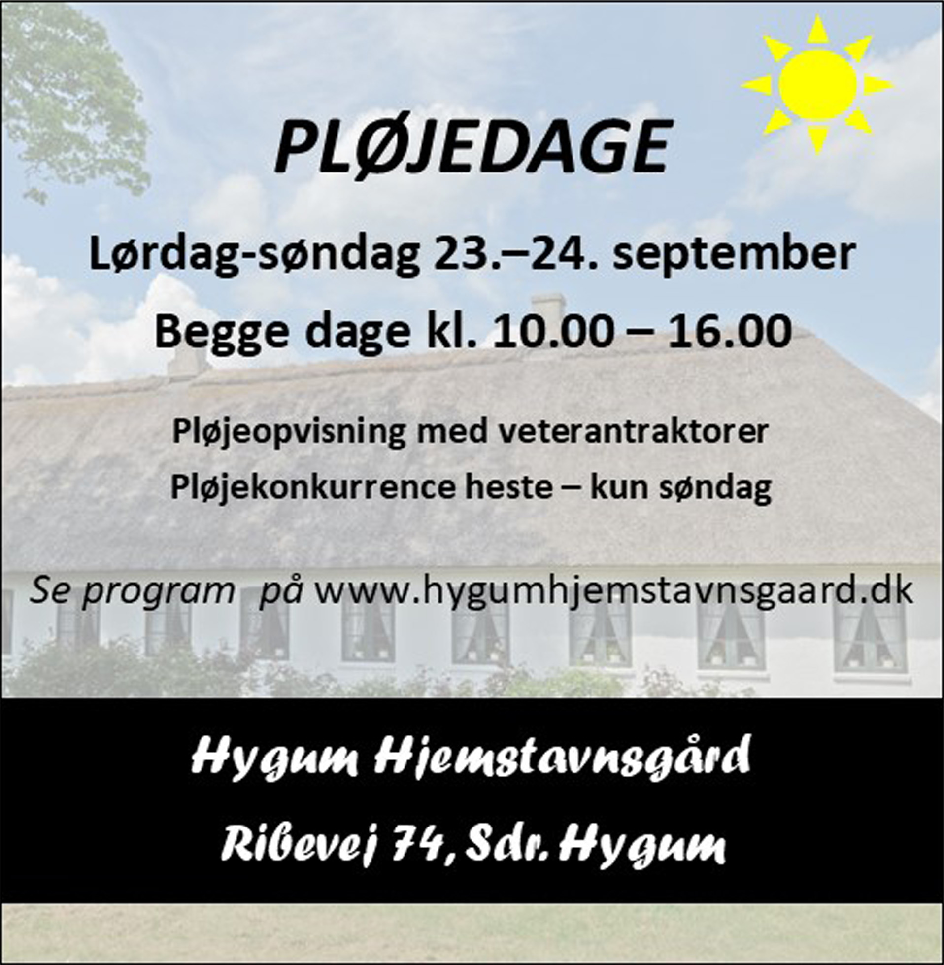 Hygum Hjemstavnsgård - pløjedage - 2023