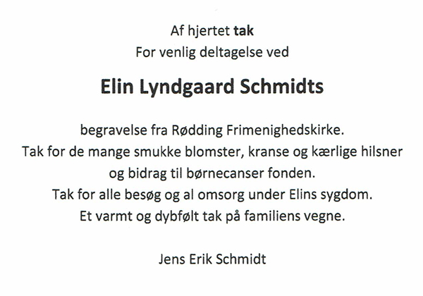 elin lyndgaard schmidt tak