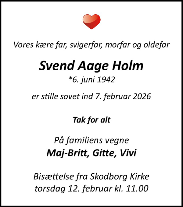 dodsfald svend aage holm