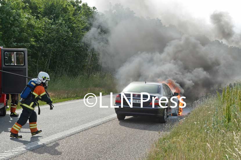 brand bil motorvej 5