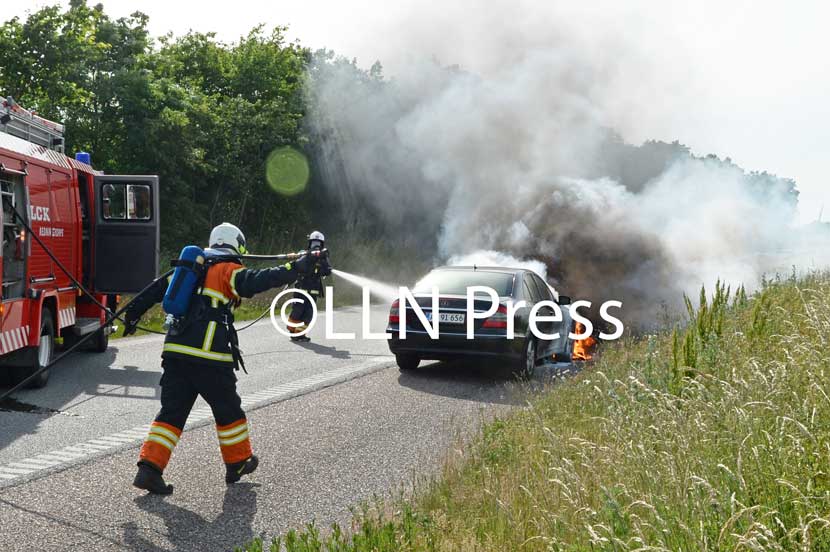 brand bil motorvej 5