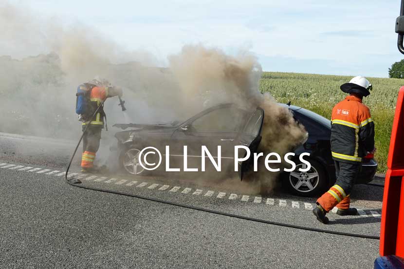 brand bil motorvej 5